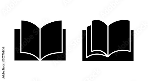 Book icon vector. open book sign and symbol. ebook icon