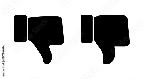 Dislike icon vector. dislike sign and symbol. Hand with thumb down