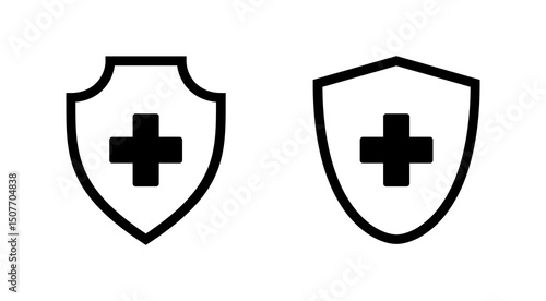 Health insurance icon vector. Insurance health document sign and symbol