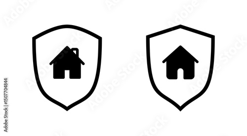 house insurance icon vector. house protection sign and symbol