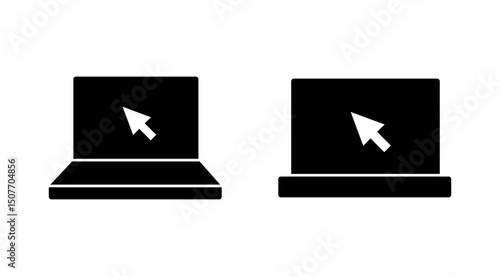 Laptop icon vector. computer sign and symbol