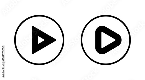 Play icon vector. Play button sign and symbol