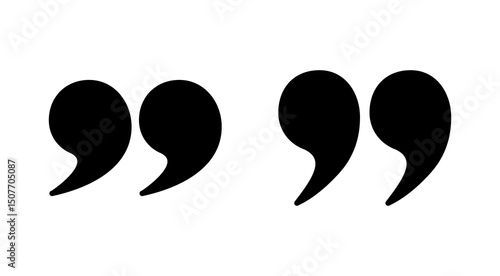 Quote icon vector. Quotation mark sign and symbol