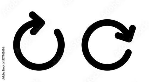 Refresh icon vector. Reload sign and symbol. Update icon.