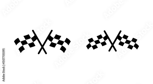 Racing flag icon vector. race flag sign and symbol.Checkered racing flag icon