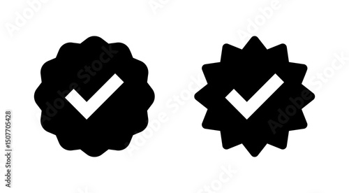 verified icon vector. verification check mark. approved sign and symbol