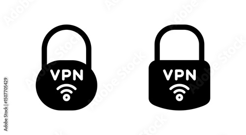 Vpn icon vector. Private network sign and symbol. virtual private network icon.