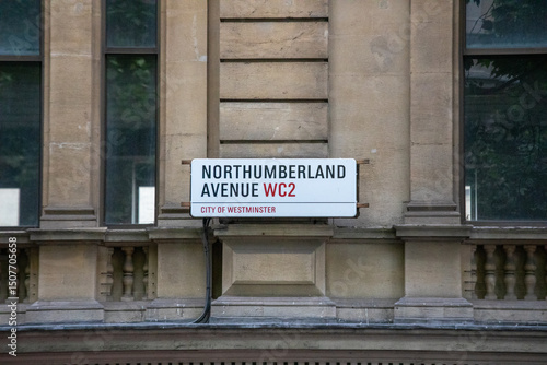 Northumberland Avenue Sign in Westminster, London