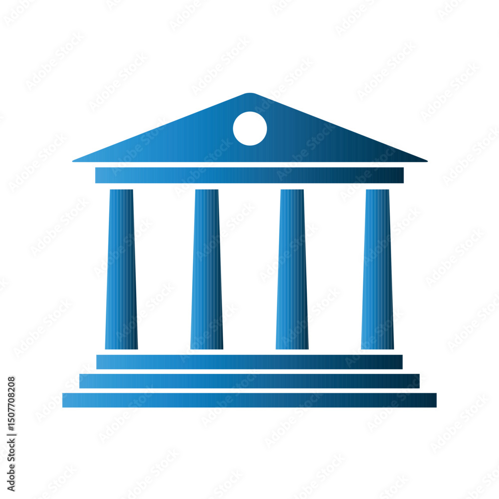 Bank building icon design template Bank building icon design template