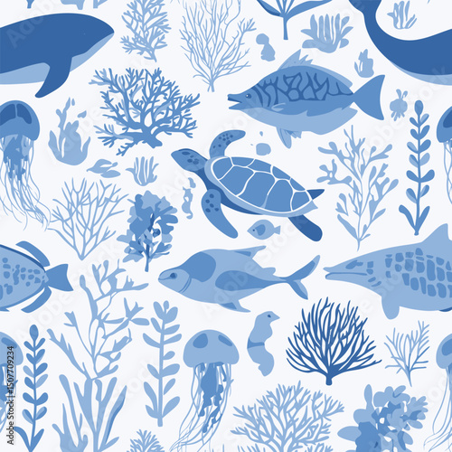 Underwater habitat graphic