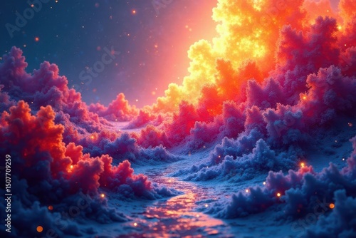 Perfectly integrated design element, no visible joins, art, decorative element