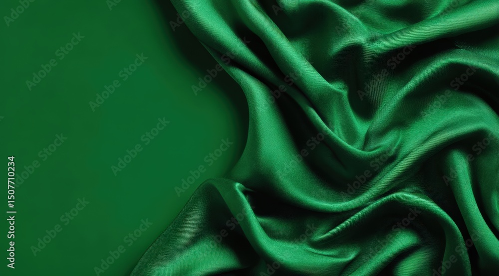 Obraz premium Draped Green Fabric Texture