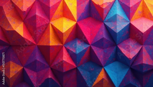 Geometric shapes in contrasting hues creating a repeating visual pattern , repetition, lines