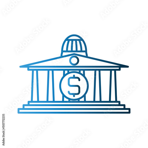 Bank building icon design template