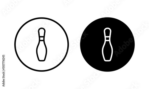 Bowling icon vector illustration. bowling ball and pin sign and symbol.