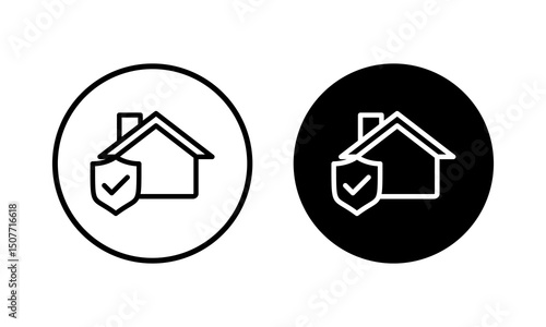 home insurance icon vector illustration. home protection sign and symbol