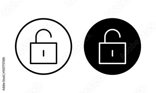 Unlock icon vector illustration. Unlock sign and symbol. unlocked padlock icon