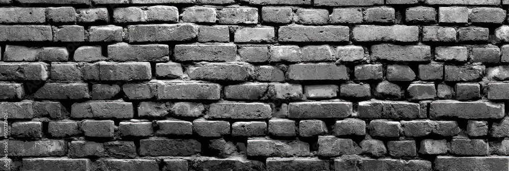Obraz premium Close Up Gray Brick Wall Texture