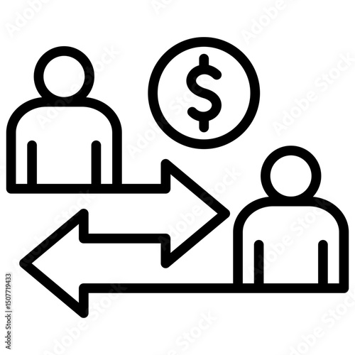 Peer To Peer Lending Icon