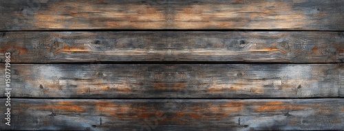 Wallpaper Mural close-up of rustic wooden planks with natural grain patterns and weathered textures showing shades of brown, gray, and orange Torontodigital.ca