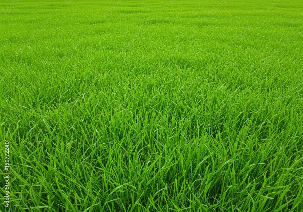 Lush green grass field in a vibrant natural setting, close up view Lush green grass field in a vibrant natural setting, close up view