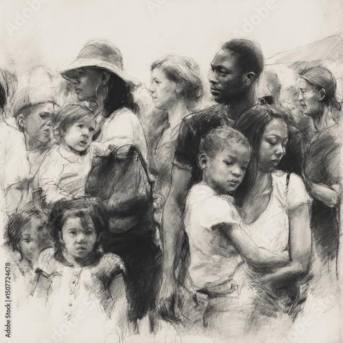 Crowded People Gathering.