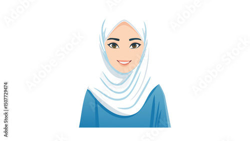 Portrait of Minimalist Muslim Woman
