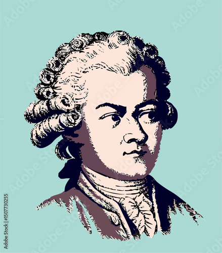 Portrait of Wolfgang Amadeus Mozart, Classical Composer