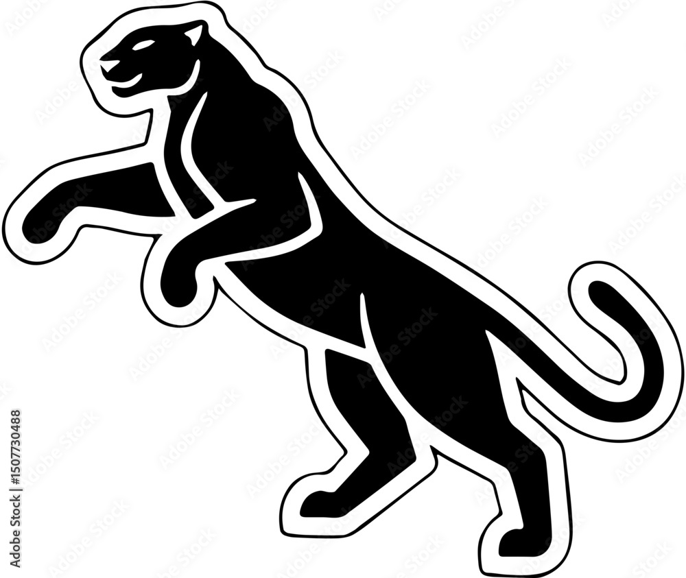 Obraz premium silhoutte of a leopard 