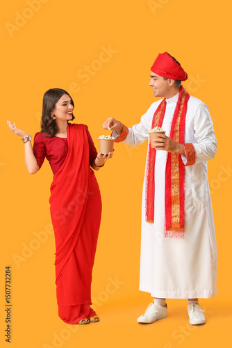 Beautiful Indian couple wit...