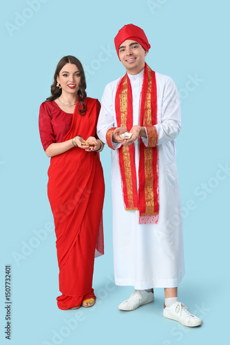 Beautiful Indian couple wit...
