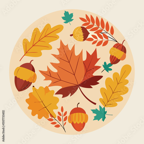 Autumn Leaves Frame Vector