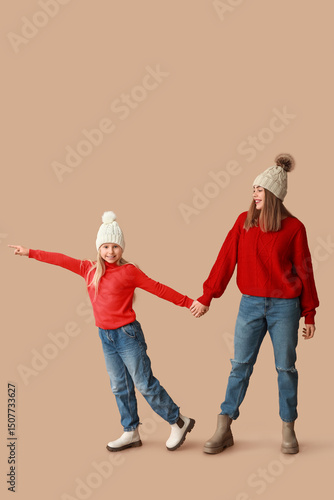 Young woman and her cute li...