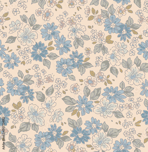 little floral illustrator artwork soft colors