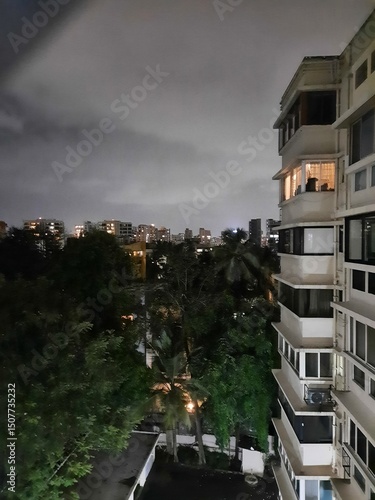 apartment building in the city