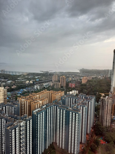view of Mumbai from the top floor