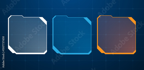 Futuristic touch screen of user interface. Vector illustration