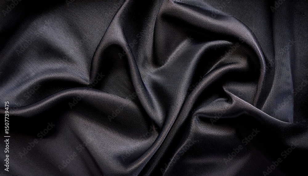 Fototapeta premium black fabric texture background dark clothing material