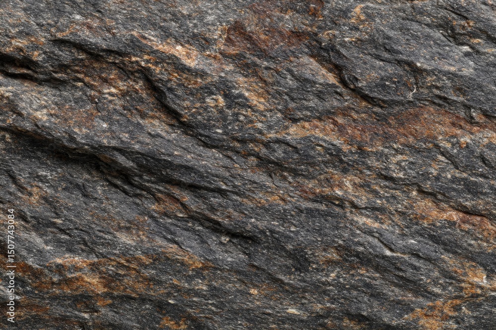 Fototapeta premium Close Up View Of Dark Grey And Brown Stone Texture