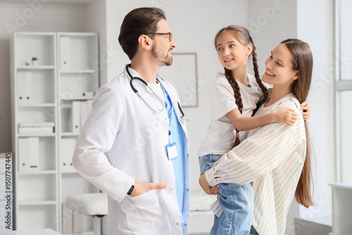 Mother with her daughter an...
