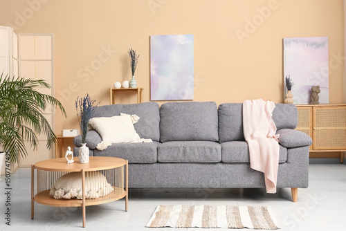 Stylish interior of modern ...