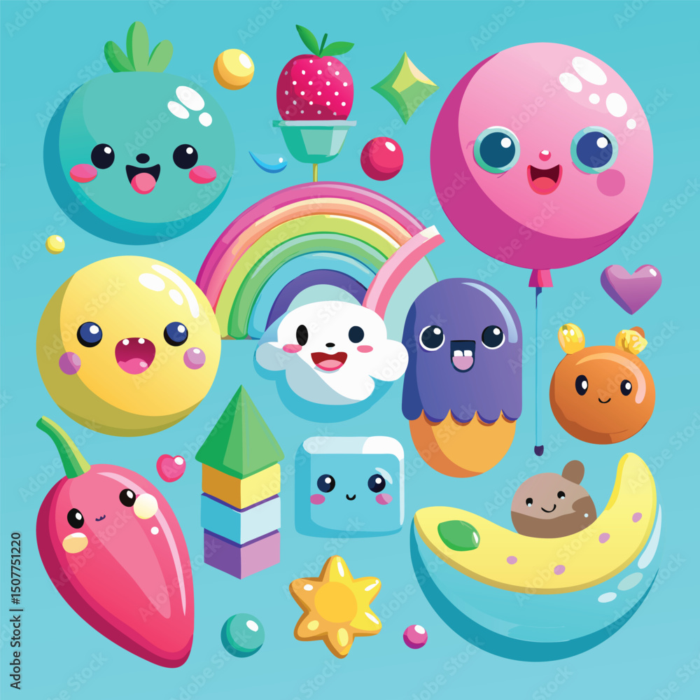 Playful 3D Cartoon Vector Collection Playful 3D Cartoon Vector Collection