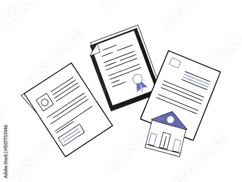 House Documents Papers Real Estate Contract