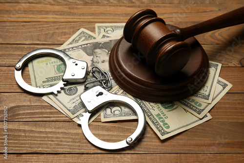Handcuffs with judge's gave...
