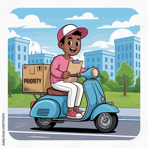 Delivery Boy on Scooter