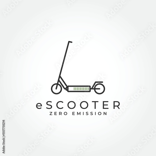 electric scooter icon illustration simple design element vector logo template