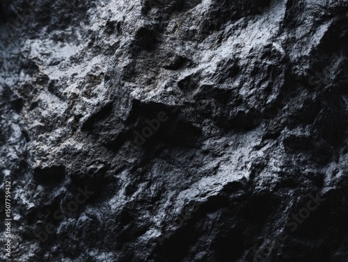 Dark Grey Rock Texture Detail