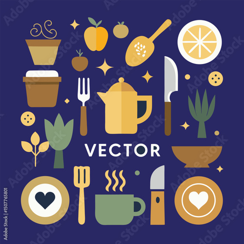 Gourmet Culinary Vector Collection