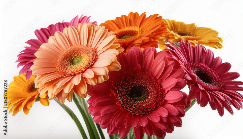 bouquet of gerbera flowers isolated on white bouquet of gerbera flowers isolated on white