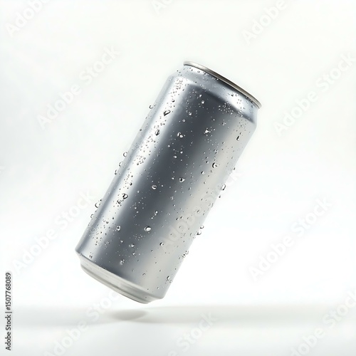Aluminum can beverage container drink mockup product soda water condensation refreshment